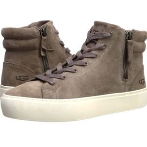 UGG Women's Olli Hi-Top Suede Grey Sneaker. Size-7. Only worn couple times EUC